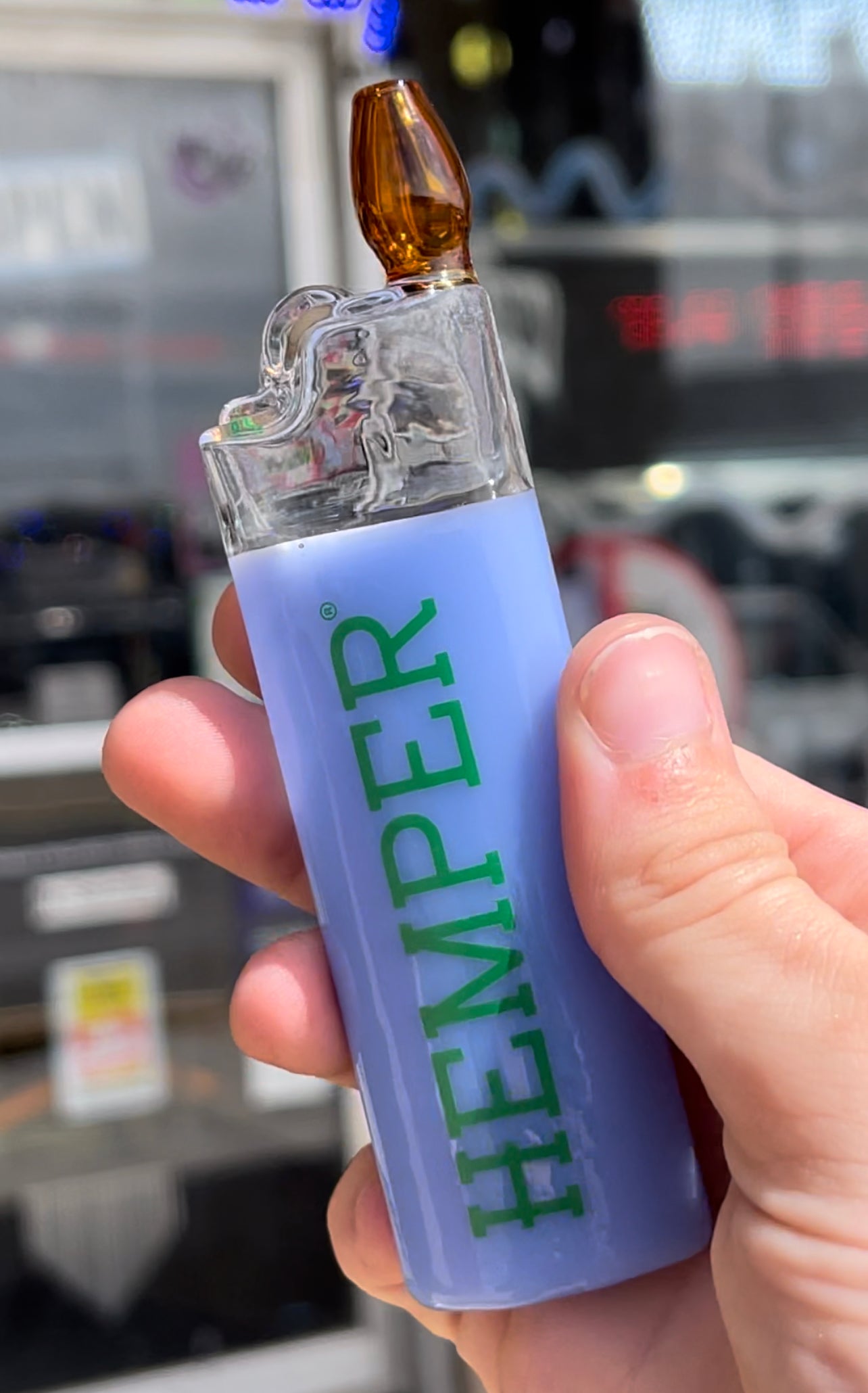 Hemper Lighter Glass Handpipe (More colors coming soon)
