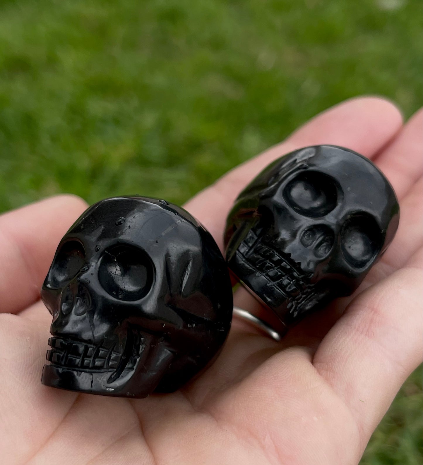 Shungite Carved Skull Small