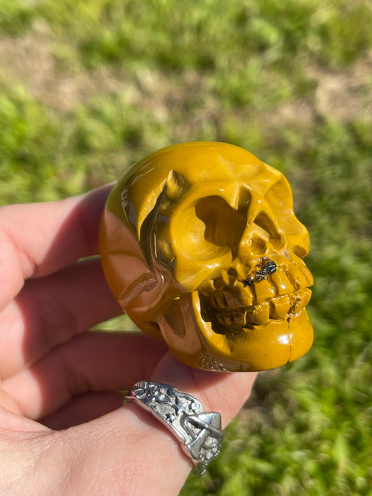 Crystal Skull Medium Yellow Jasper