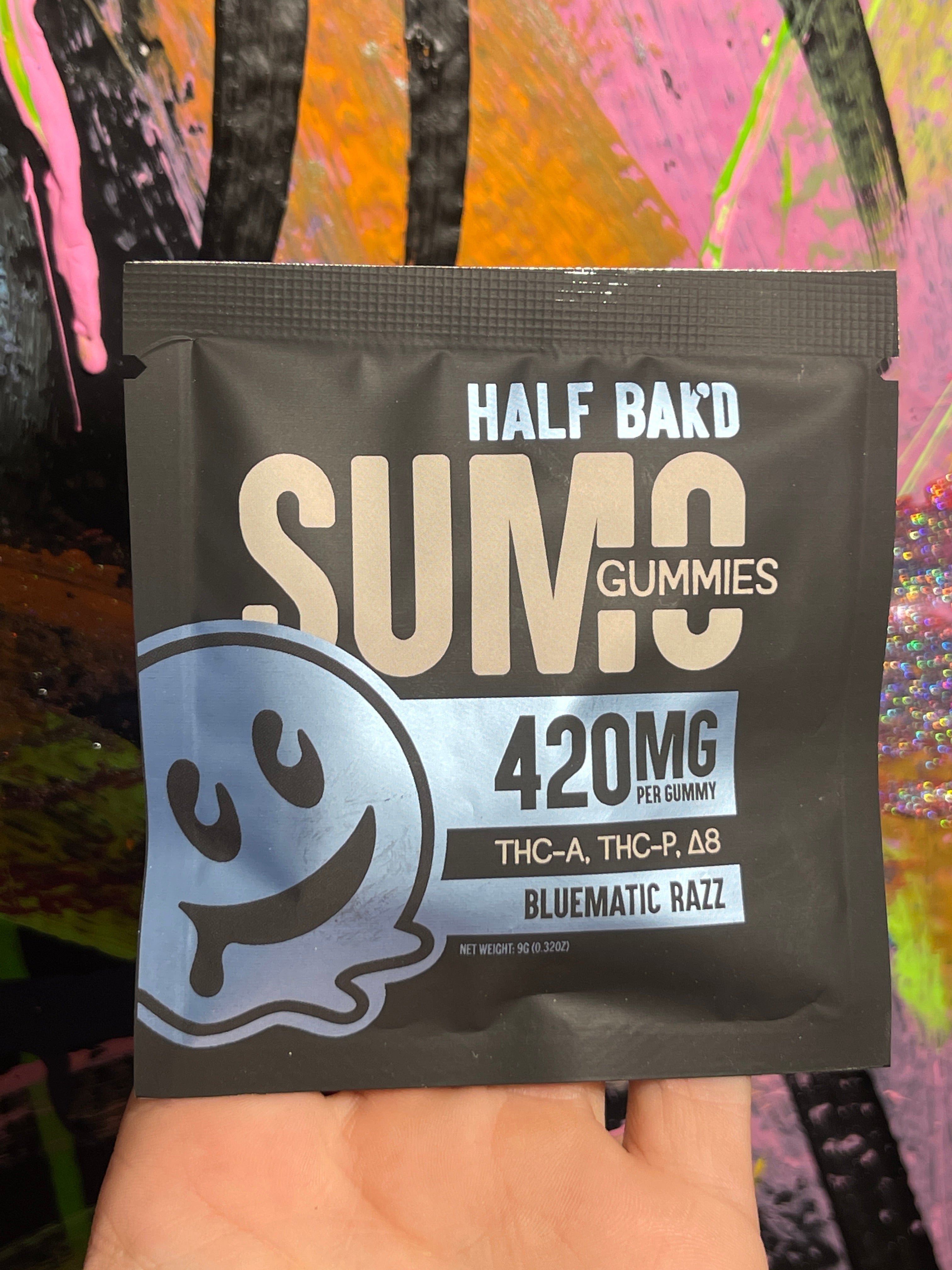 Sumo Half Baked 420MG/2pc Gummies Bluematic Razz – Weirdos Inc.