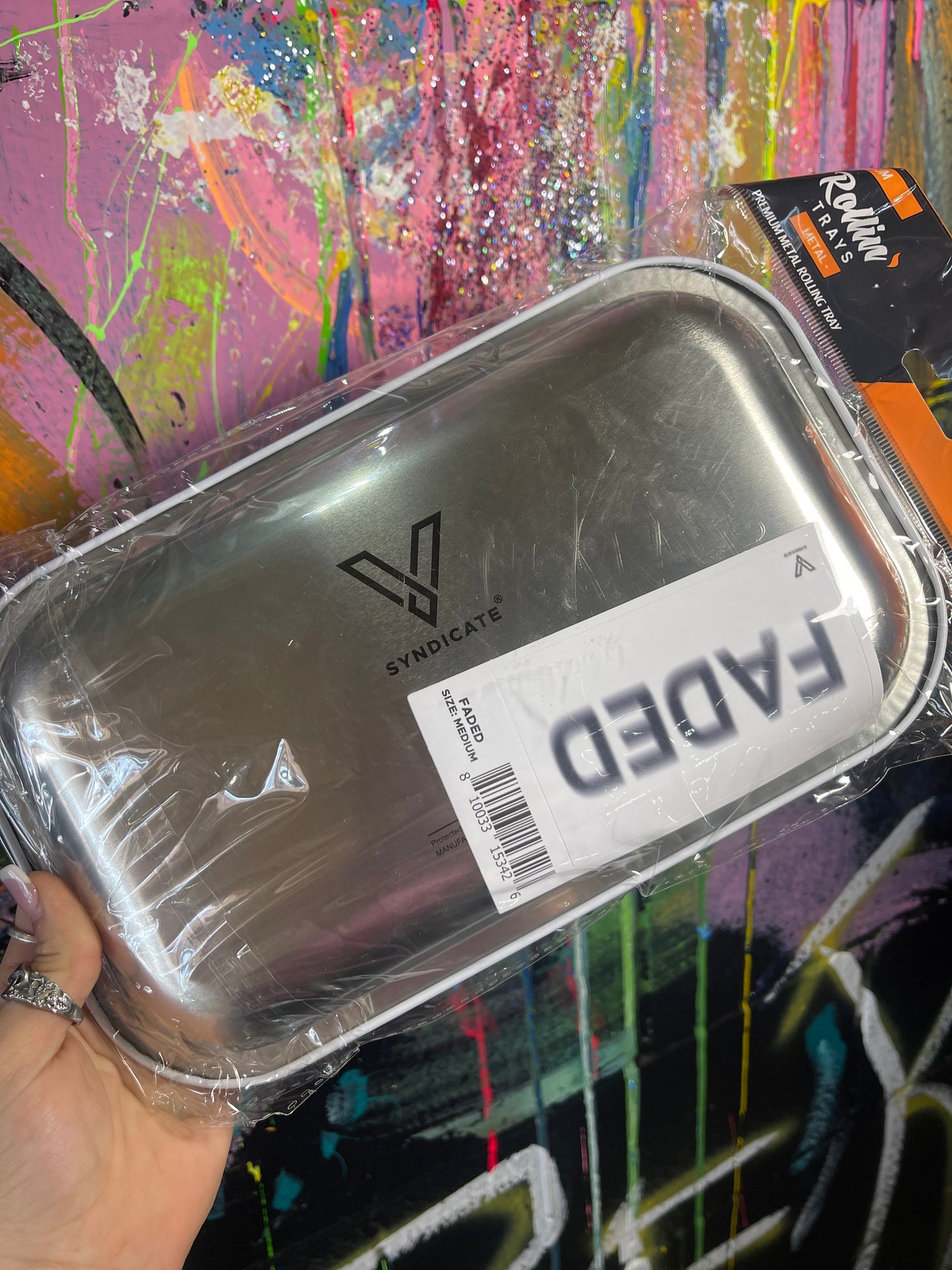 Faded Rolling Tray Medium with Sticker!!