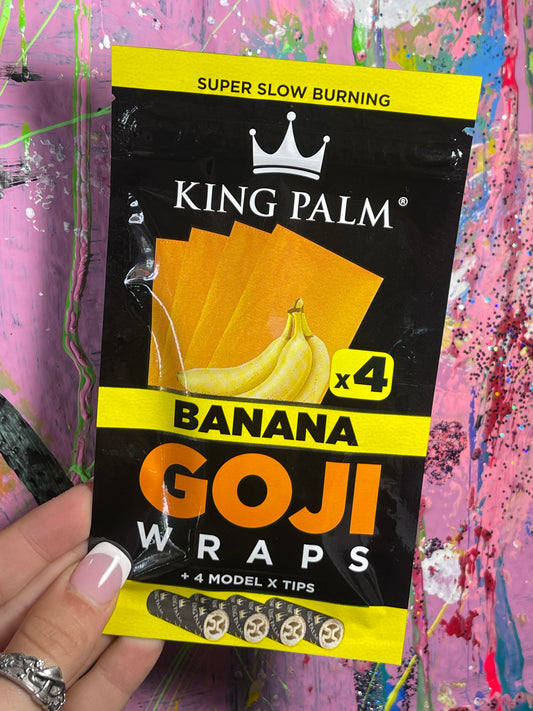 King Palm Banana Goji Wraps 4pc with Filters