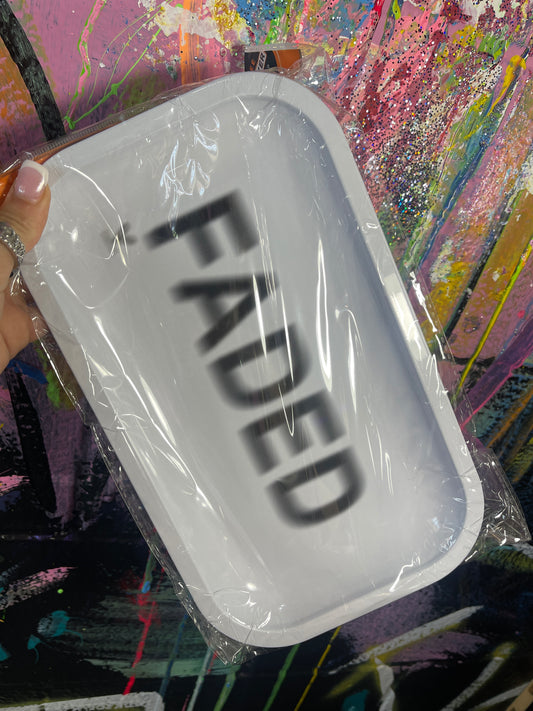 Faded Rolling Tray Medium with Sticker!!