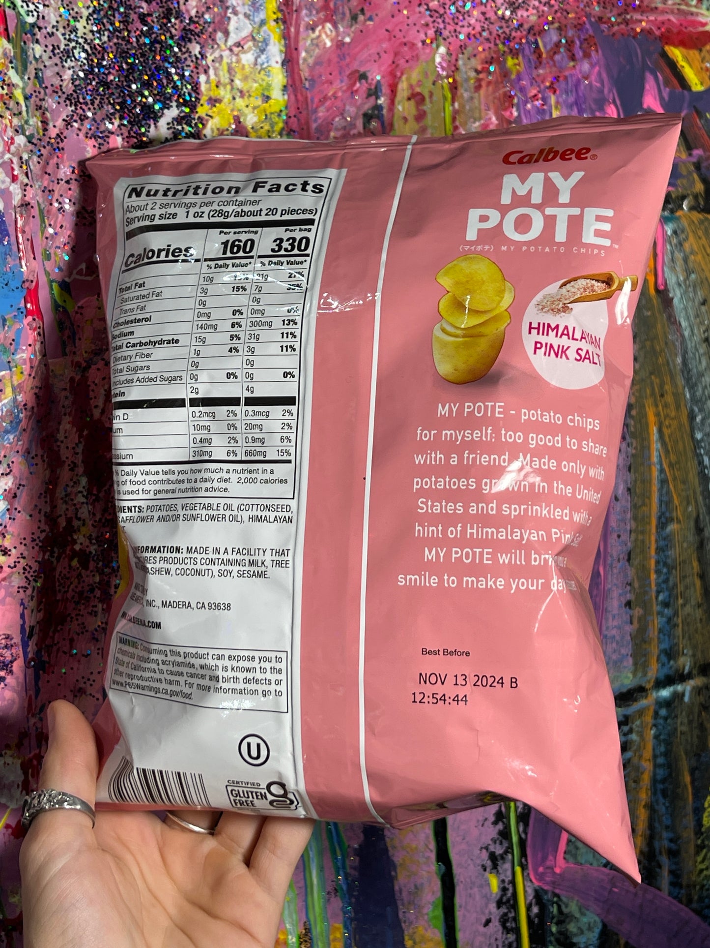 Calbee My Pote Himalayan Pink Salt Potato Chips